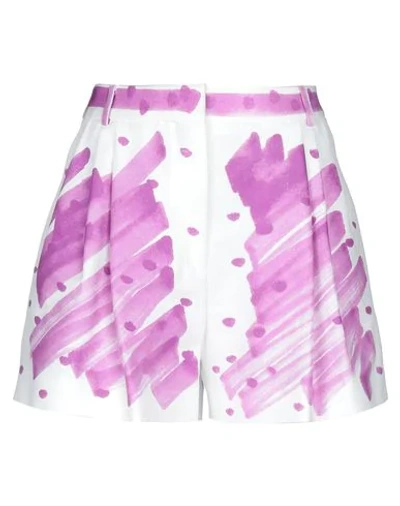 Shop Moschino Shorts In Purple