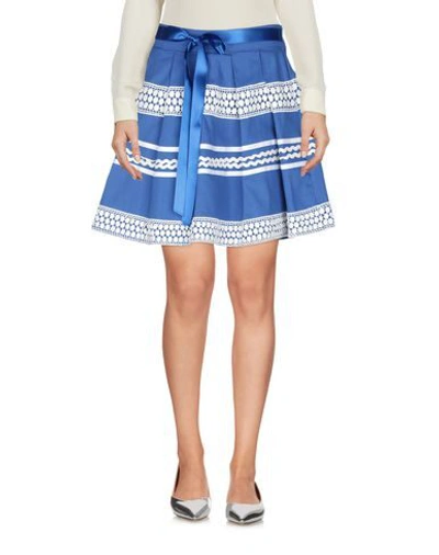 Shop Amuse Mini Skirts In Blue