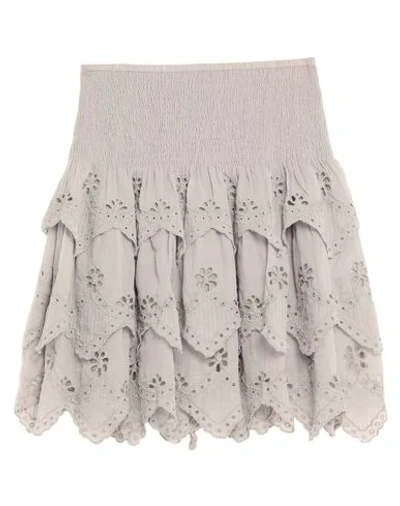 Shop Anaak Knee Length Skirts In Light Grey