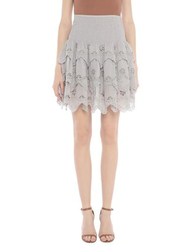 Shop Anaak Knee Length Skirts In Light Grey