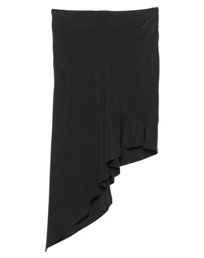 Shop Romeo Gigli Midi Skirts In Black