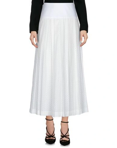 Shop Dondup 3/4 Length Skirts In White