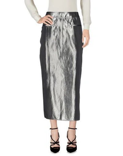 Shop Rejina Pyo Midi Skirts In Platinum
