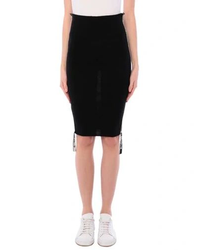 Shop C-clique Woman Midi Skirt Black Size Xs Wool, Viscose, Elastane