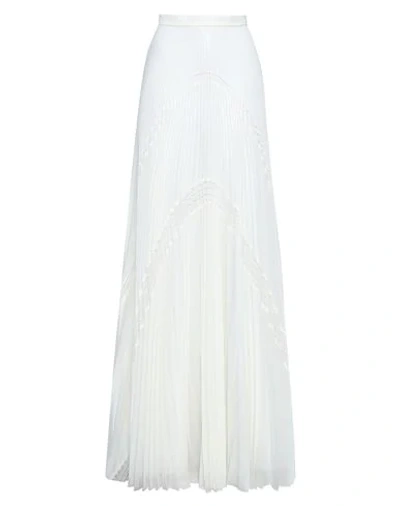 Shop Zuhair Murad Long Skirts In Ivory