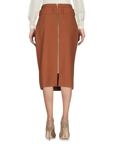 Shop Space Style Concept Midi Skirts In Brown