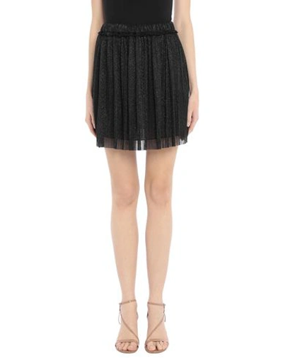 Shop Isabel Marant Étoile Marant Étoile Woman Mini Skirt Black Size 4 Polyester, Metallic Fiber