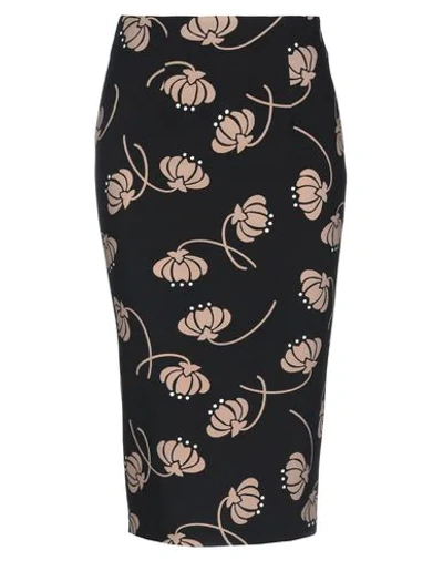 Shop One 1- Woman Midi Skirt Black Size 4 Polyester, Elastane