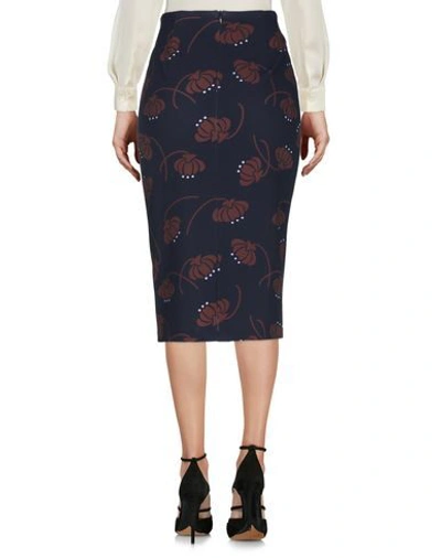 Shop One 1- Woman Midi Skirt Midnight Blue Size 4 Polyester, Elastane