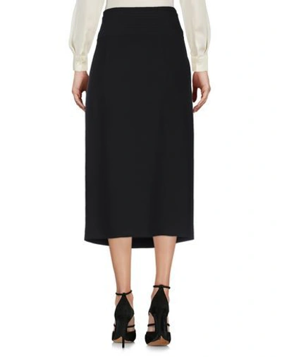 Shop P.a.r.o.s.h P. A.r. O.s. H. Woman Midi Skirt Black Size S Polyester, Elastane