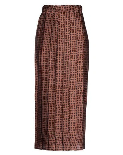 Shop Pink Memories Long Skirts In Brown