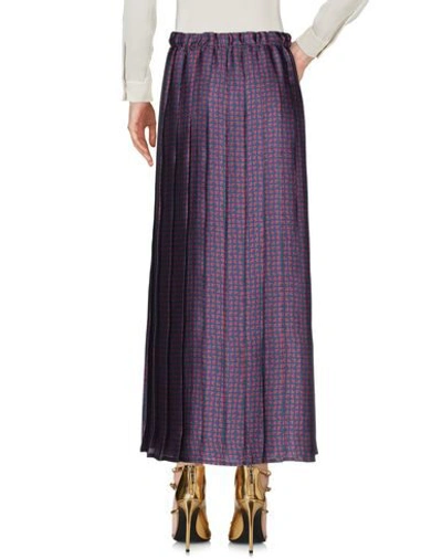 Shop Pink Memories Long Skirts In Dark Blue