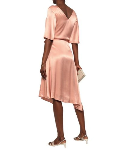 Shop Les Héroïnes By Vanessa Cocchiaro Midi Skirts In Pale Pink