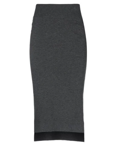 Shop Liviana Conti Knee Length Skirts In Lead