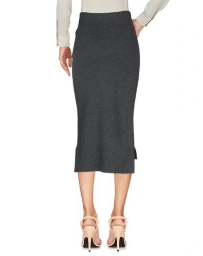 Shop Liviana Conti Knee Length Skirts In Lead