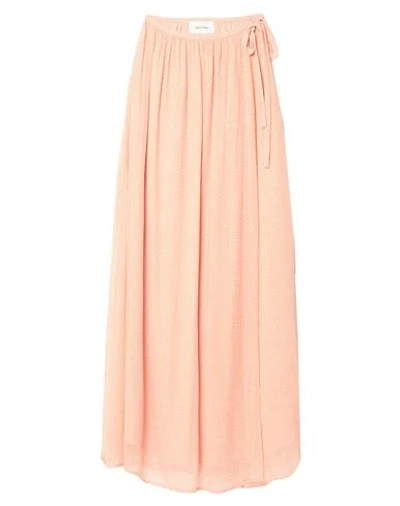 Shop American Vintage Long Skirts In Salmon Pink