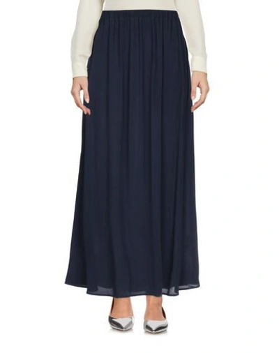 Shop American Vintage Long Skirts In Dark Blue