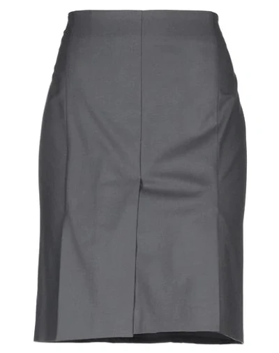 Shop Calvin Klein Collection Midi Skirts In Lead