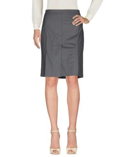 Shop Calvin Klein Collection Midi Skirts In Lead