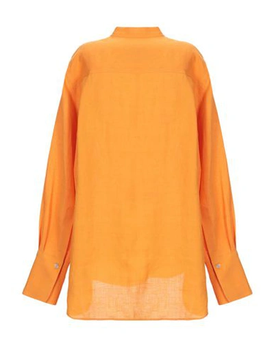 Shop The Loom Linen Shirt In Orange