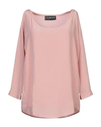 Shop Femme By Michele Rossi Blouses In Pink