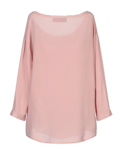 Shop Femme By Michele Rossi Blouses In Pink