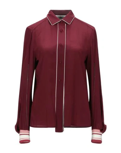 Shop Golden Goose Shirts In Garnet