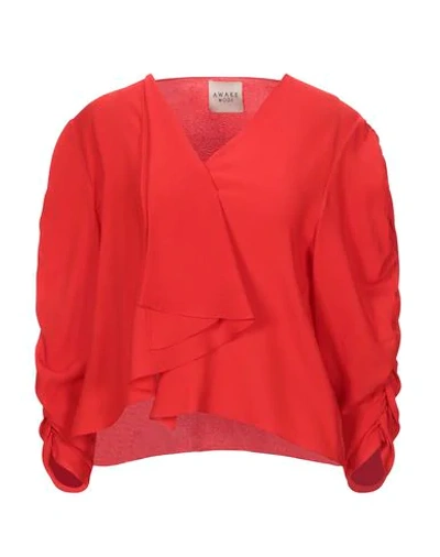 Shop A.w.a.k.e. Blouses In Red