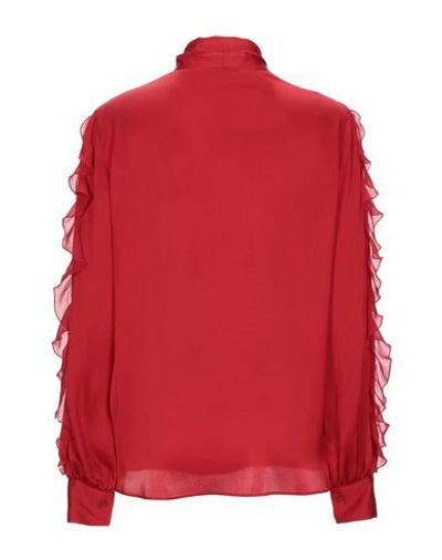 Shop Blumarine Shirts & Blouses With Bow In Red