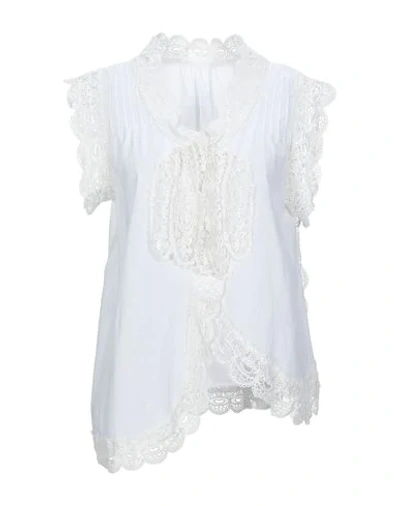 Shop Tsumori Chisato Lace Shirts & Blouses In White