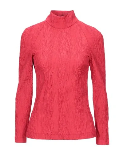 Shop Alexa Chung Alexachung Woman Top Red Size 10 Polyester, Acetate, Cotton, Polyamide, Elastane