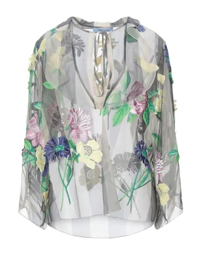 Shop Blumarine Blouses In Grey