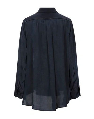 Shop Alberto Biani Solid Color Shirts & Blouses In Dark Blue