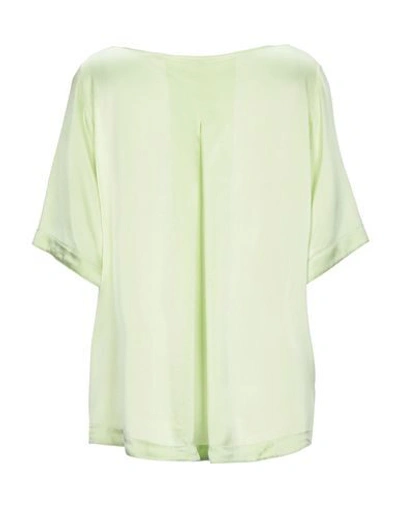 Shop Xacus Blouses In Light Green