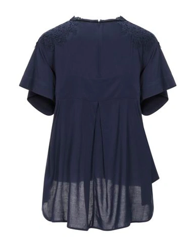 Shop High By Claire Campbell High Woman Blouse Midnight Blue Size 6 Rayon, Elastane, Cotton
