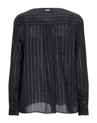 Shop Aglini Woman Blouse Black Size 0 Cotton, Polyester, Acetate, Metallic Fiber, Polyamide