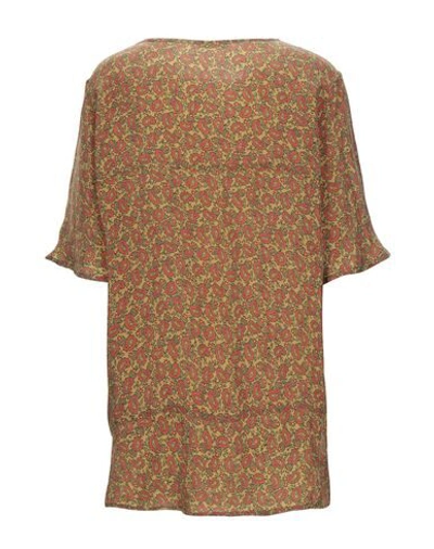 Shop American Vintage Woman Top Khaki Size Xs/s Cupro In Beige