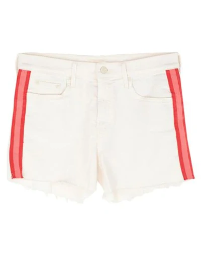 Shop Mother Denim Shorts In Ivory