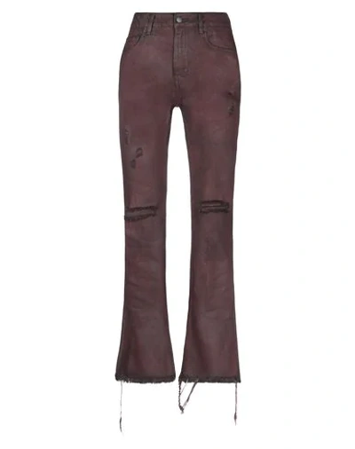 Shop Marcelo Burlon County Of Milan Jeans In Cocoa