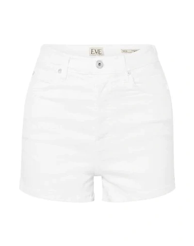 Shop Eve Denim Woman Denim Shorts White Size 29 Cotton, Elastane