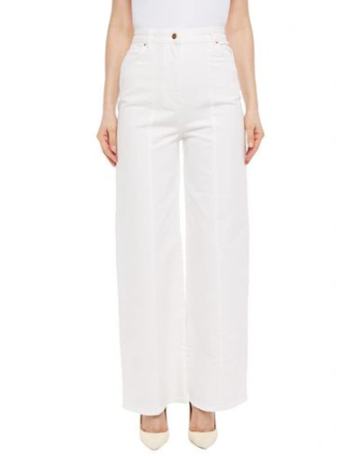 Shop Aalto Woman Jeans White Size 4 Cotton, Elastane