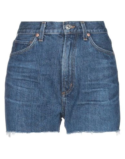 Shop Citizens Of Humanity Denim Shorts In Blue