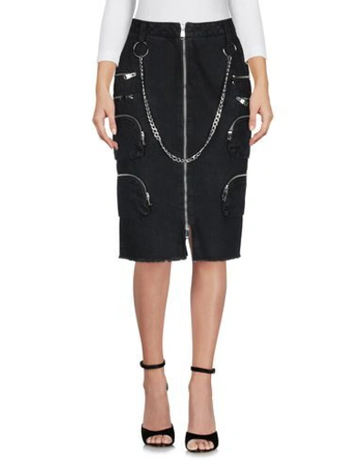 Shop Faith Connexion Denim Skirts In Black