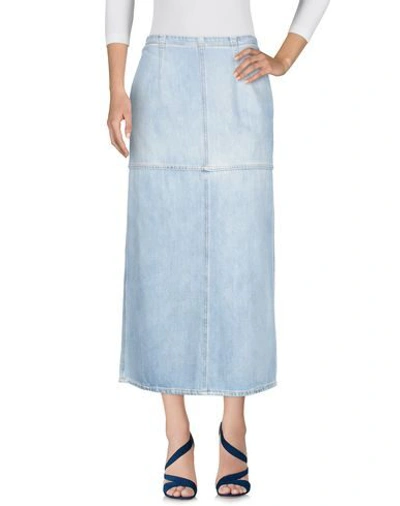 Shop Mm6 Maison Margiela Denim Skirts In Blue