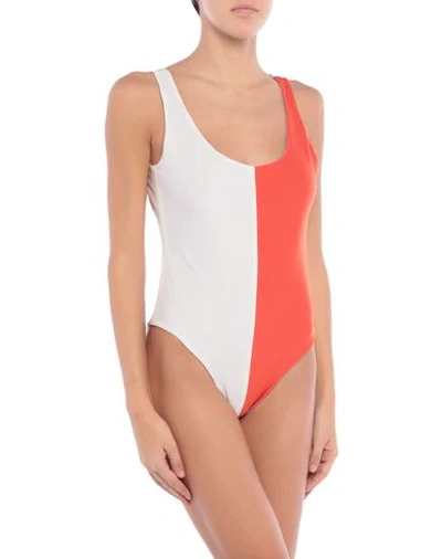 Shop Fausto Puglisi One-piece Swimsuits In White