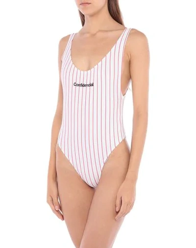 Shop Marcelo Burlon County Of Milan One-piece Swimsuits In White