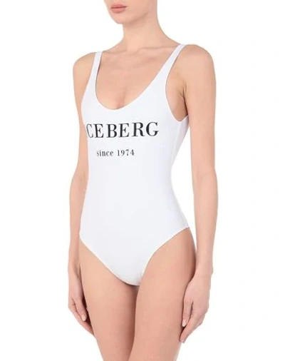 Shop Iceberg One-piece Swimsuits In White