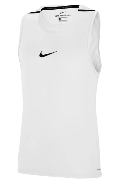 Shop Nike Pro Capsule Aeroadapt Tank In White/ Black