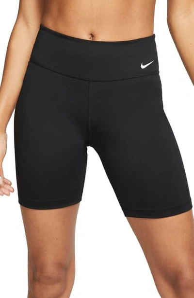 Shop Nike One Dri-fit Shorts In Lsrorg/white