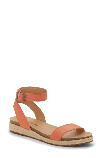 Shop Lucky Brand Garston Espadrille Sandal In Coral Leather